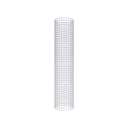 Columna de gaviones redonda de 42 cm de diámetro, 200 cm de altura, malla de 5 cm x 5 cm