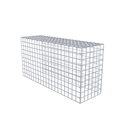 Gavión complementario de tipo 4 100 cm x 50 cm x 30 cm (largo x alto x fondo), malla 5 cm x 5 cm, anillo en C