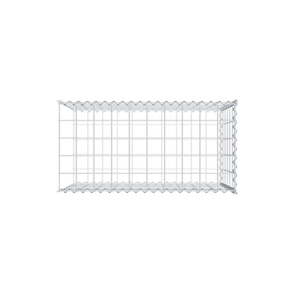Opvokset gabion type 2 100 cm x 60 cm x 50 cm (L x H x D), maskestørrelse 10 cm x 10 cm, spiral