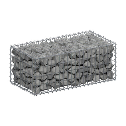 Schanskorf 100 cm x 40 cm x 50 cm (L x H x D), maaswijdte 5 cm x 10 cm, spiraalvormig