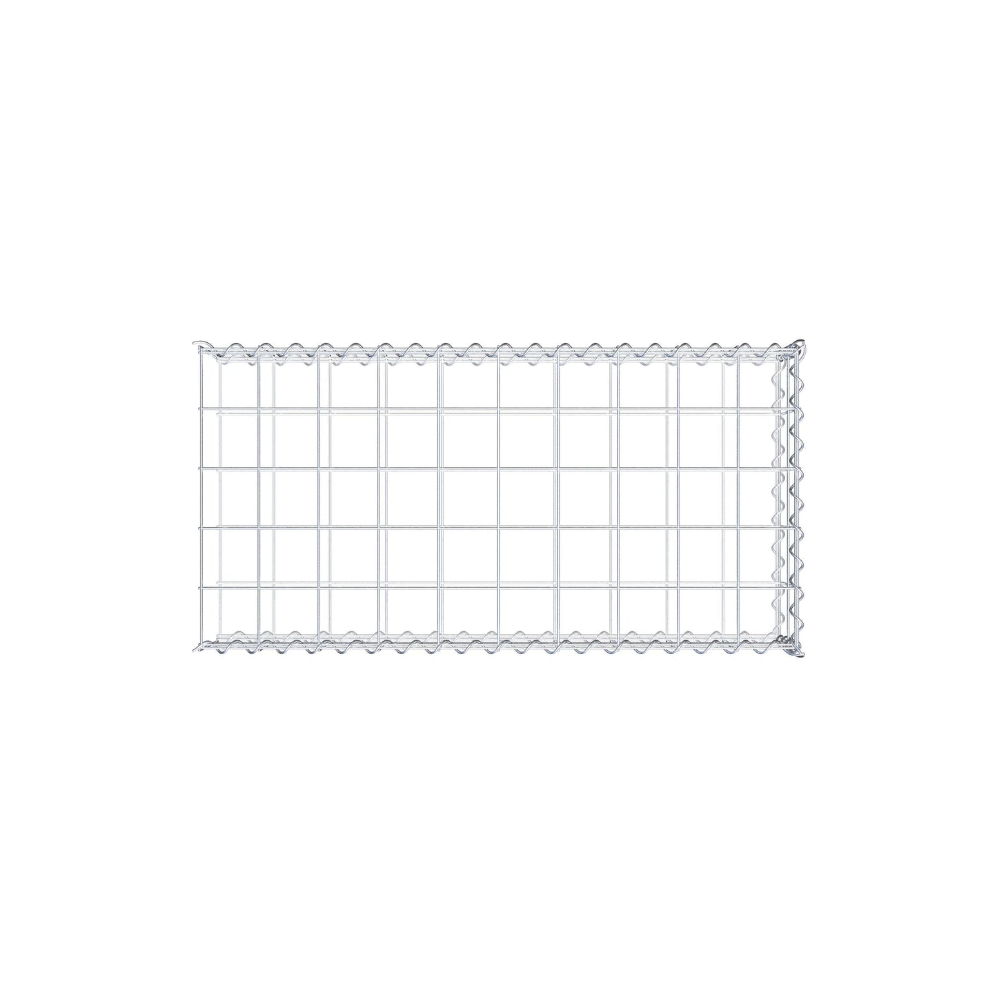 Extra gabion typ 2 100 cm x 20 cm x 50 cm (L x H x D), maskstorlek 10 cm x 10 cm, spiral