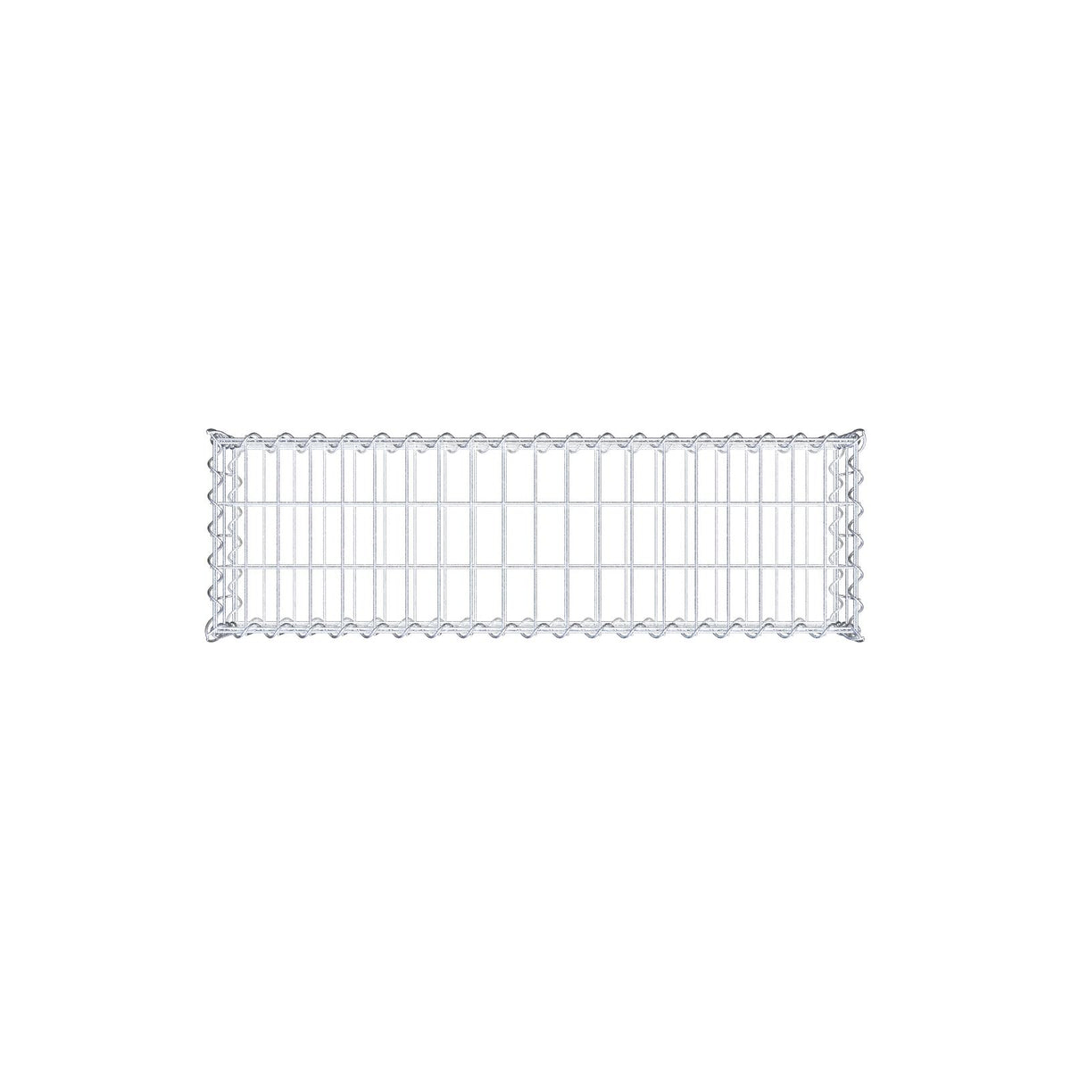 Gavión 100 cm x 20 cm x 30 cm (largo x alto x fondo), malla 5 cm x 10 cm, en espiral