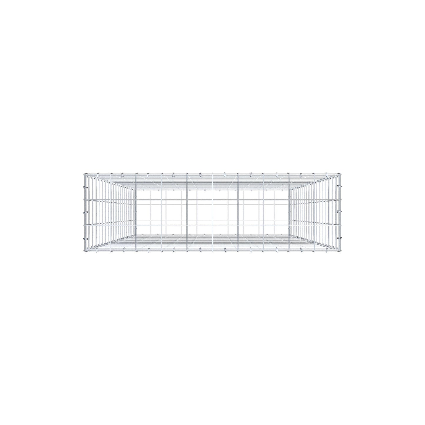 Gavión 200 cm x 100 cm x 30 cm (L x A x P), malla 10 cm x 10 cm, anillo en C