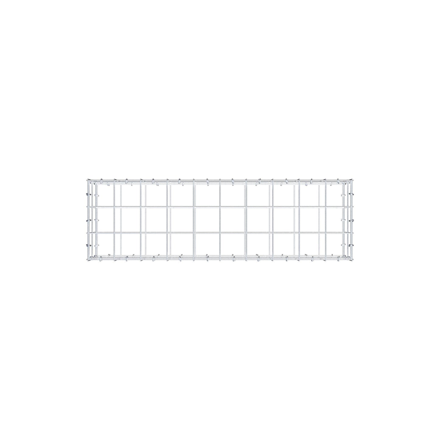 Gabbione 100 cm x 20 cm x 30 cm (L x H x P), maglia 10 cm x 10 cm, anello a C