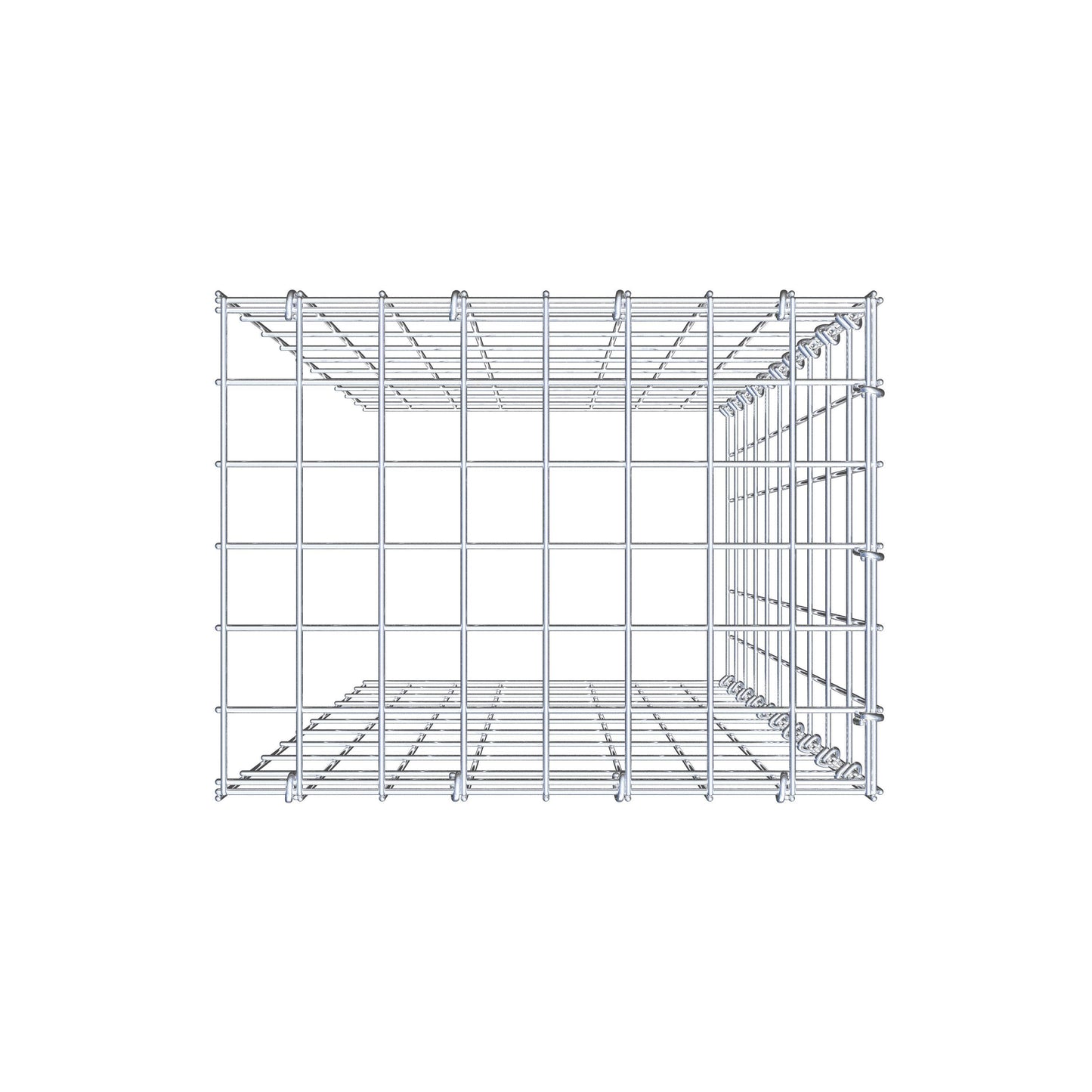 Anbaugabione Typ 4 100 cm x 40 cm x 30 cm (L x H x T), Maschenweite 5 cm x 10 cm, C-Ring