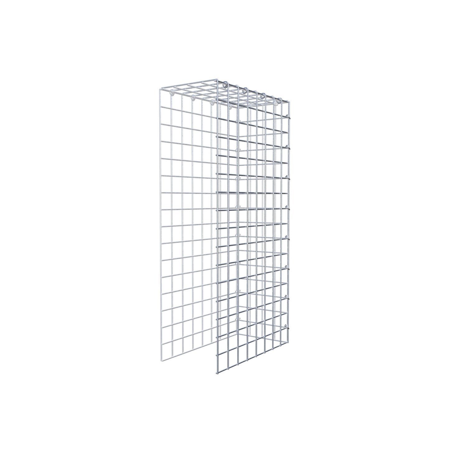 Monteret gabion type 4 80 cm x 40 cm x 20 cm (L x H x D), maskestørrelse 5 cm x 5 cm, C-ring