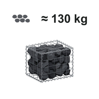 Gabion 50 cm x 40 cm x 40 cm (L x H x P), mailles 10 cm x 10 cm, spirale