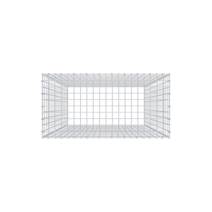 Monteret gabion type 3 200 cm x 100 cm x 50 cm (L x H x D), maskestørrelse 5 cm x 10 cm, C-ring