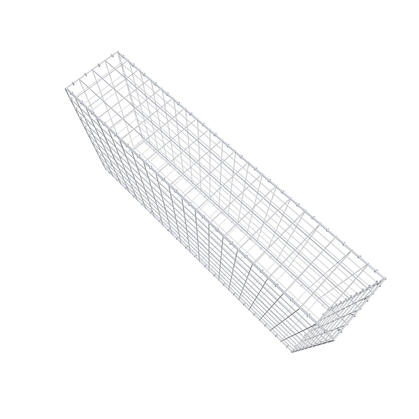 Gavión 200 cm x 100 cm x 40 cm (L x A x P), malla 10 cm x 10 cm, anillo en C