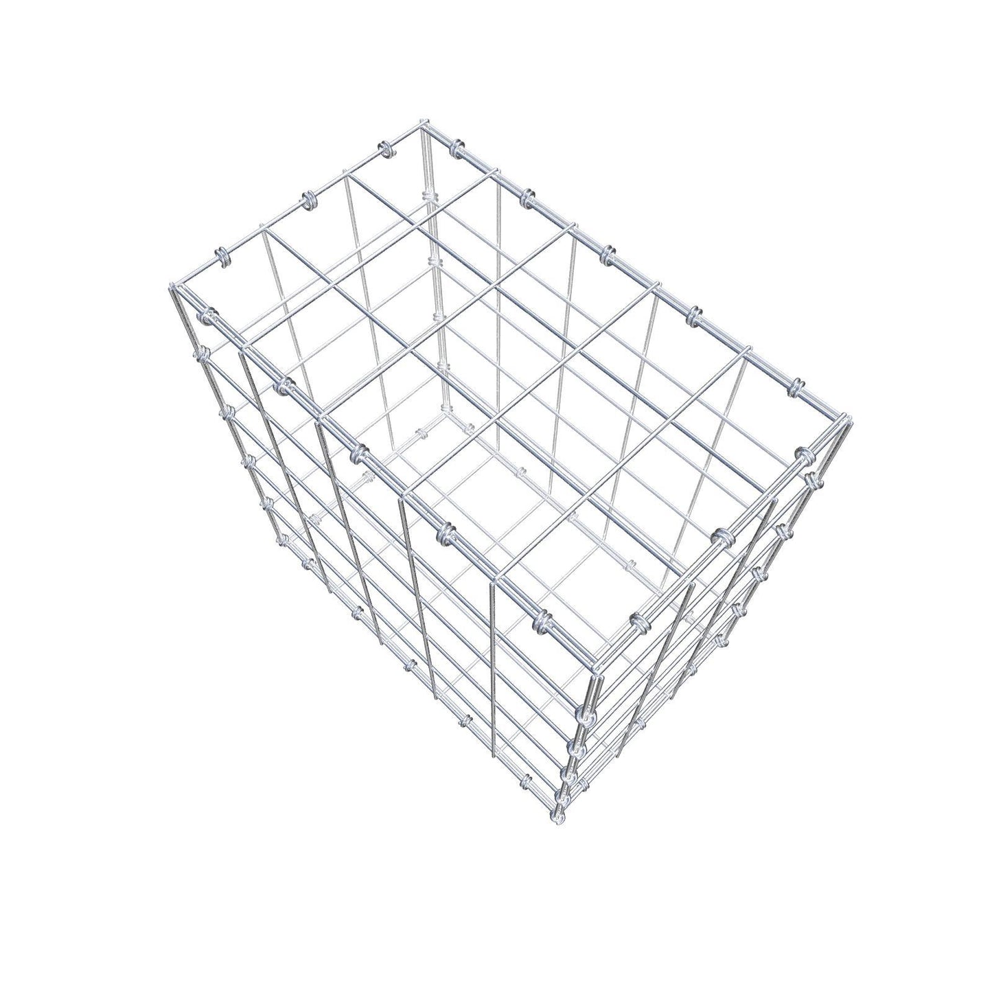 Gabion 50 cm x 50 cm x 30 cm (L x H x D), mesh size 10 x 10 cm, spiral ring
