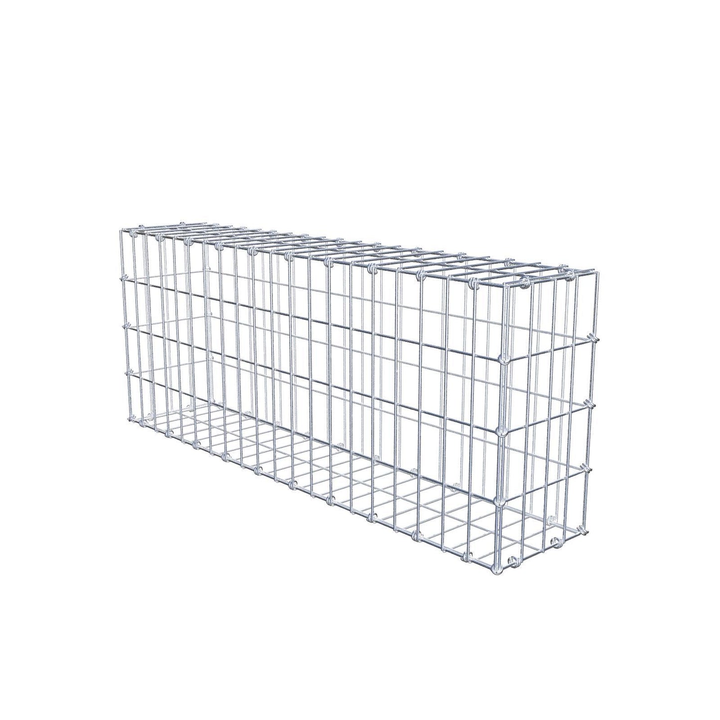 Gabione 100 cm x 40 cm x 20 cm (L x H x T), Maschenweite 5 x 10 cm, Spiralring