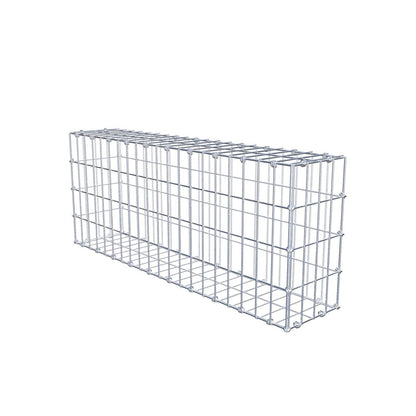 Gabione 100 cm x 40 cm x 20 cm (L x H x T), Maschenweite 5 x 10 cm, Spiralring