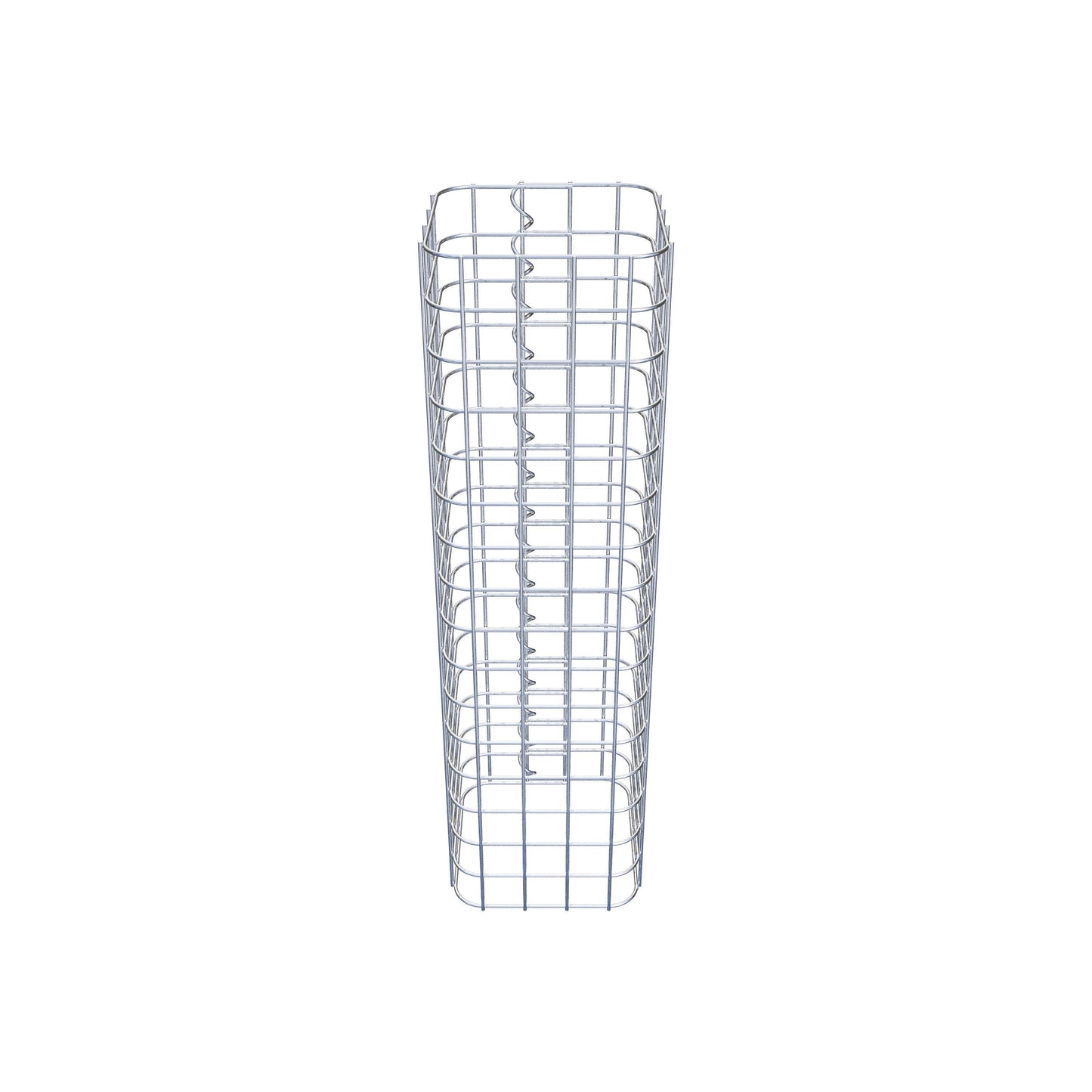 Columna de gaviones, cuadrada 22 cm x 22 cm, 80 cm de altura, MW 5 cm x 5 cm