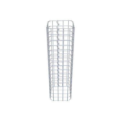 Columna de gaviones, cuadrada 22 cm x 22 cm, 80 cm de altura, MW 5 cm x 5 cm