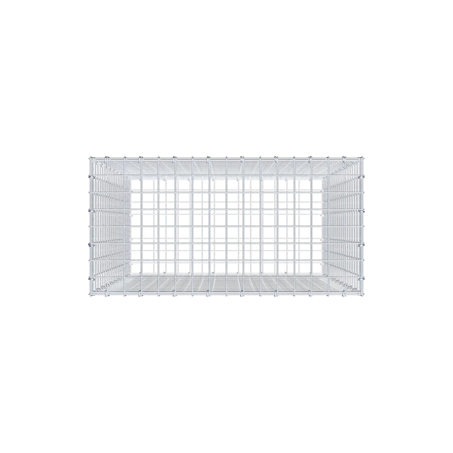 Schanskorf 100 cm x 80 cm x 40 cm (L x H x D), maaswijdte 5 cm x 5 cm, C-ring