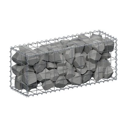 Gabbione 100 cm x 40 cm x 30 cm (L x H x P), maglia 10 cm x 10 cm, spirale