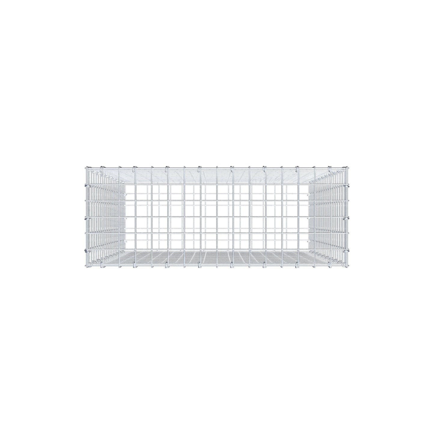 Gabion 100 cm x 80 cm x 30 cm (L x H x D), mesh size 5 cm x 5 cm, C-ring