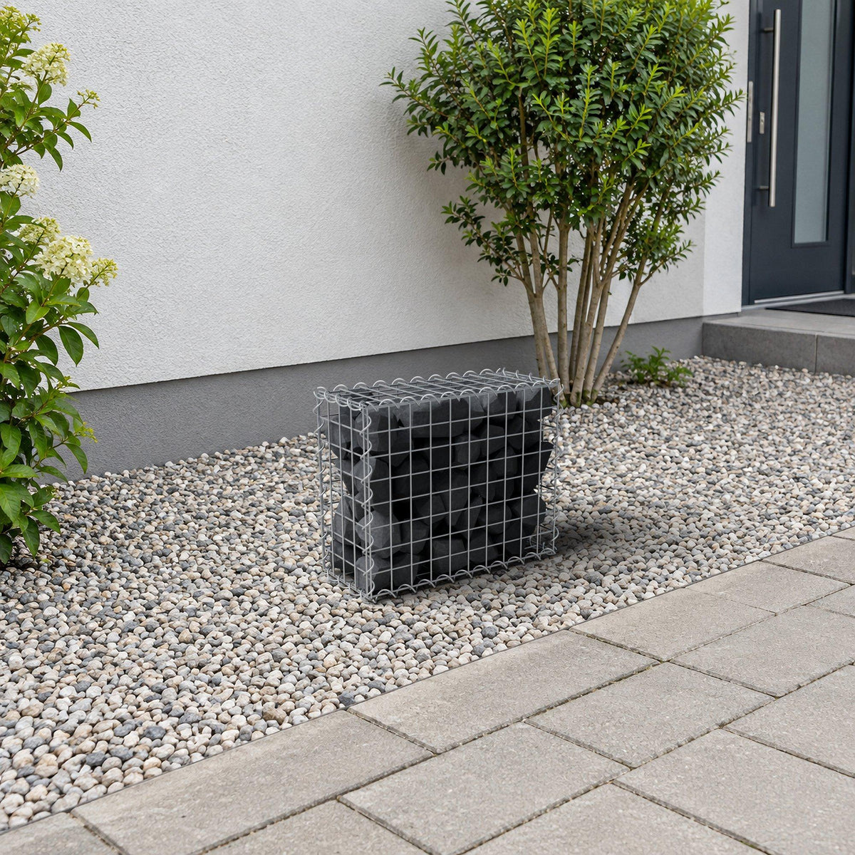 Gabion 50 cm x 40 cm x 20 cm (L x H x D), maskestørrelse 5 cm x 5 cm, spiral