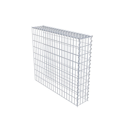 Gabion rapporté type 4 100 cm x 90 cm x 20 cm (L x H x P), mailles 5 cm x 10 cm, spirale