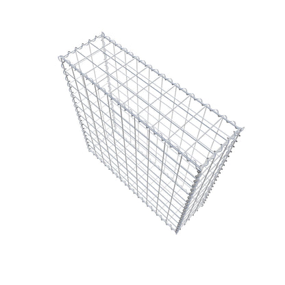 Schanskorf 100 cm x 100 cm x 30 cm (L x H x D), maaswijdte 10 cm x 10 cm, spiraalvormig