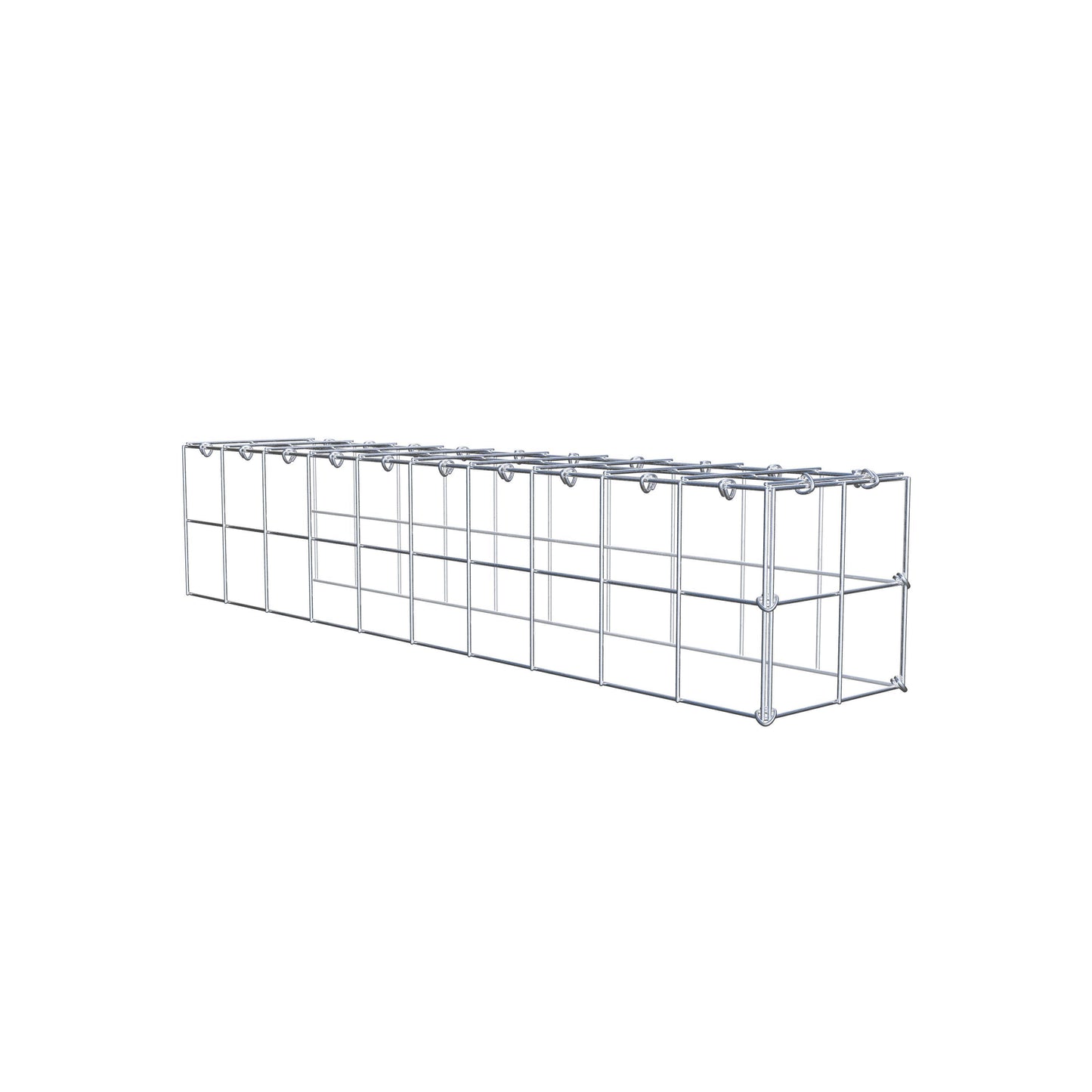Gavión complementario de tipo 4 100 cm x 20 cm x 20 cm (L x A x P), malla 10 cm x 10 cm, anillo en C