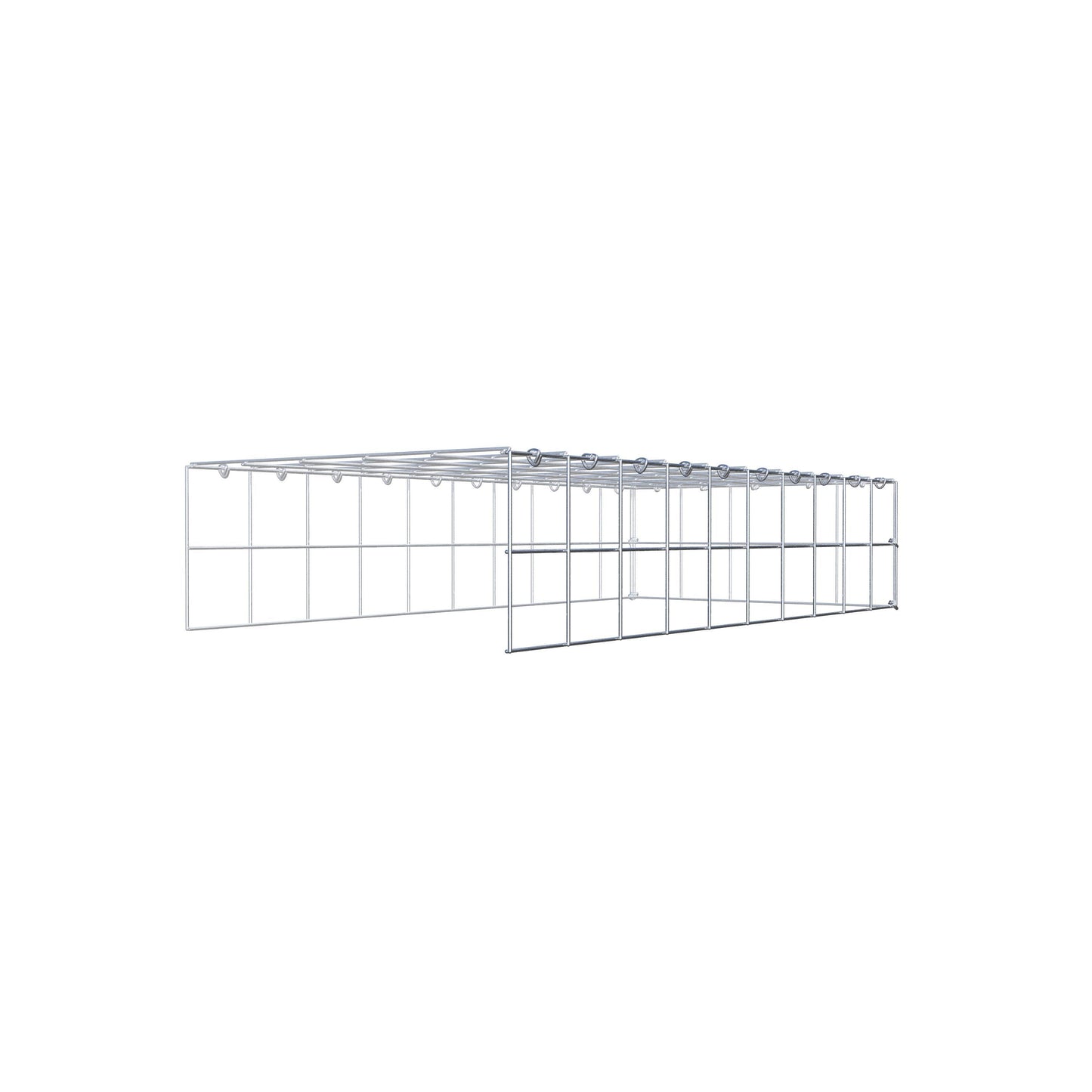 Pila adicional tipo 4 100 cm x 20 cm x 50 cm (L x A x P), malla 10 cm x 10 cm, anillo en C