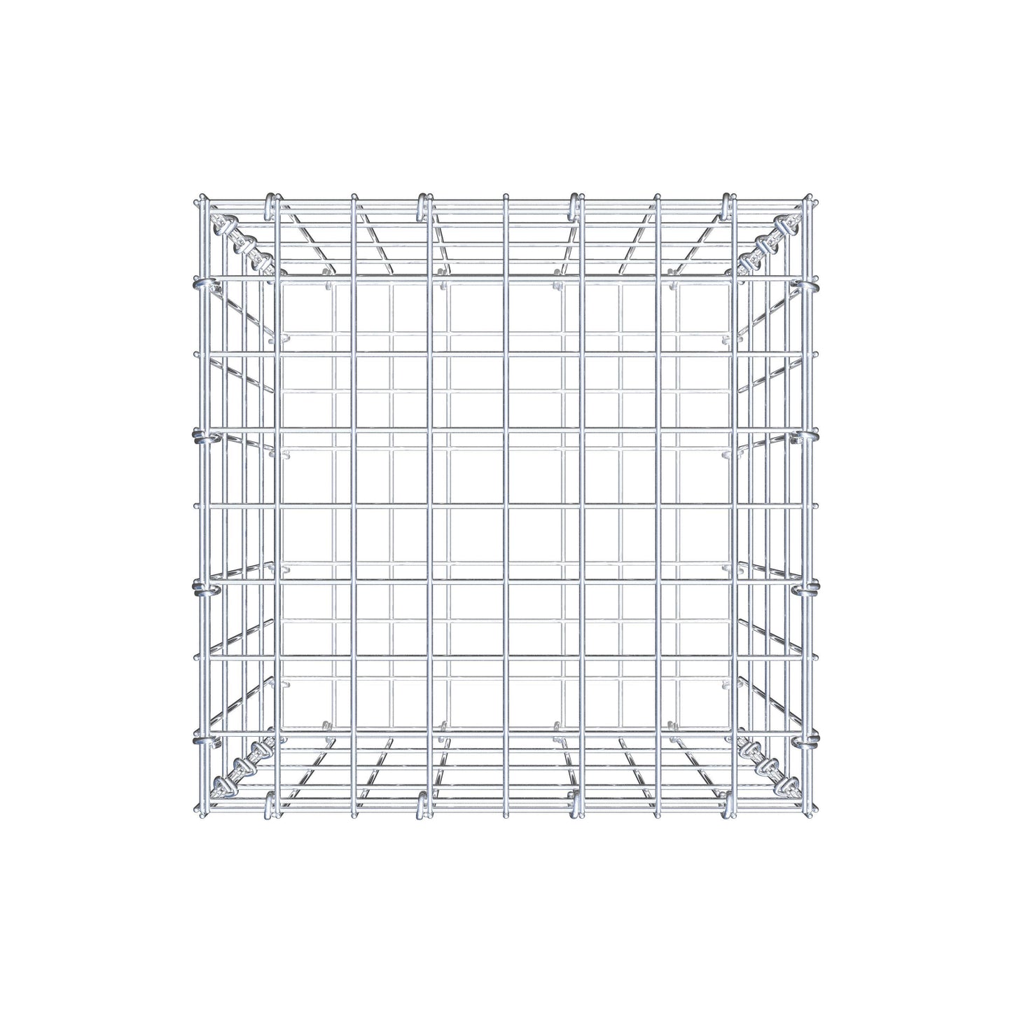 Gabbione 40 cm x 40 cm x 40 cm (L x H x P), maglia 5 cm x 10 cm, anello a C
