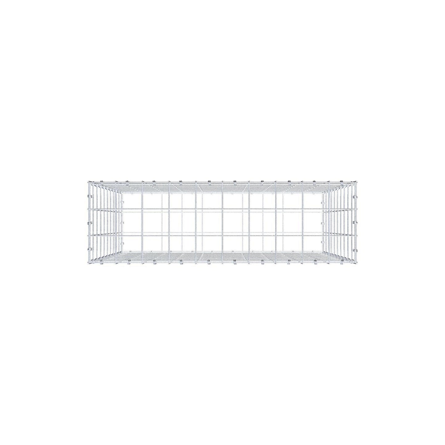 Schanskorf 100 cm x 100 cm x 30 cm (L x H x D), maaswijdte 10 x 10 cm, spiraalring