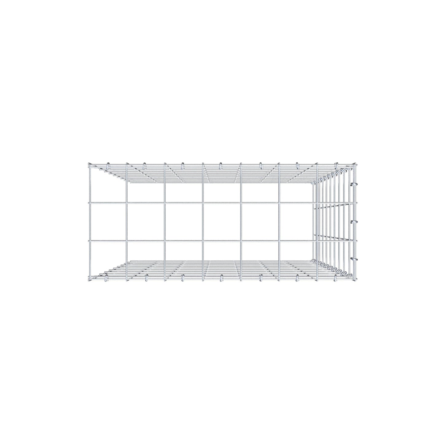 Pilote adicional tipo 4 100 cm x 70 cm x 30 cm (L x A x P), malla 10 cm x 10 cm, anillo en C