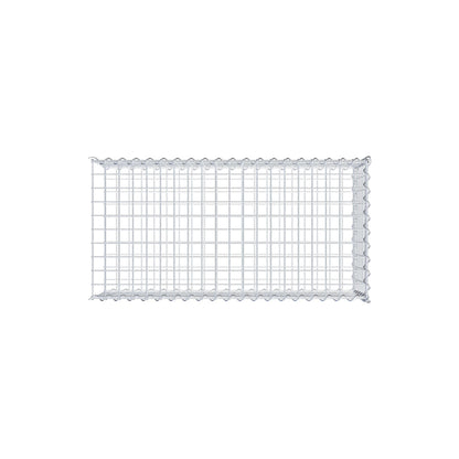 Udvokset gabion type 2 100 cm x 30 cm x 50 cm (L x H x D), maskestørrelse 5 cm x 5 cm, spiral