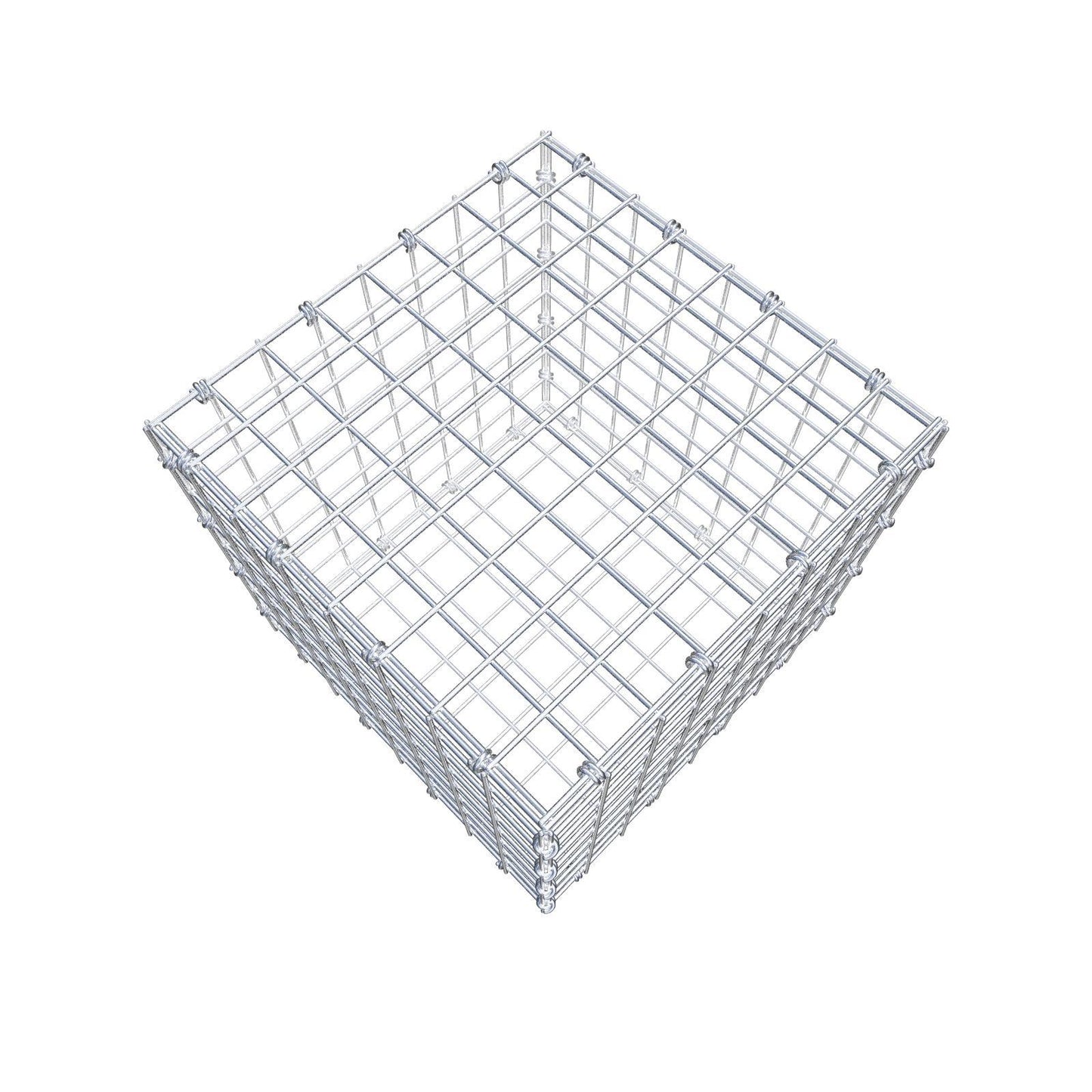 Schanskorf 40 cm x 40 cm x 40 cm (L x H x D), maaswijdte 5 x 5 cm, spiraalring