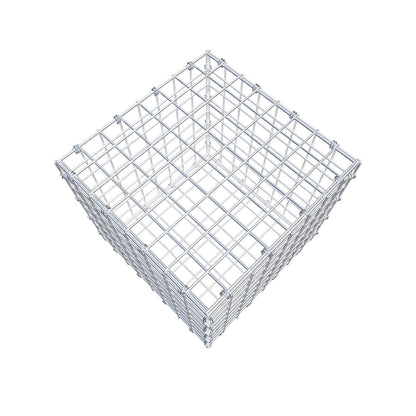 Schanskorf 40 cm x 40 cm x 40 cm (L x H x D), maaswijdte 5 x 5 cm, spiraalring