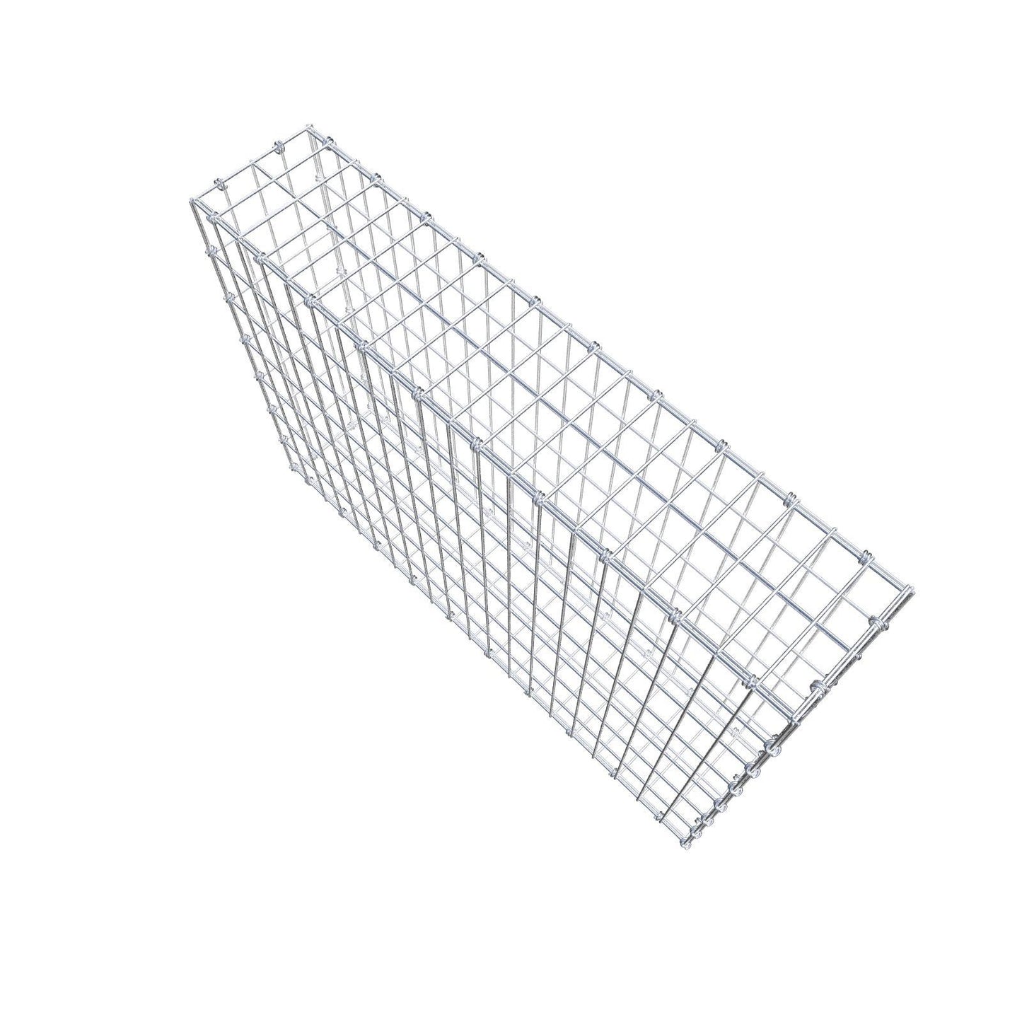 Gabion 100 cm x 70 cm x 20 cm (L x H x D), maskestørrelse 5 x 10 cm, spiralring