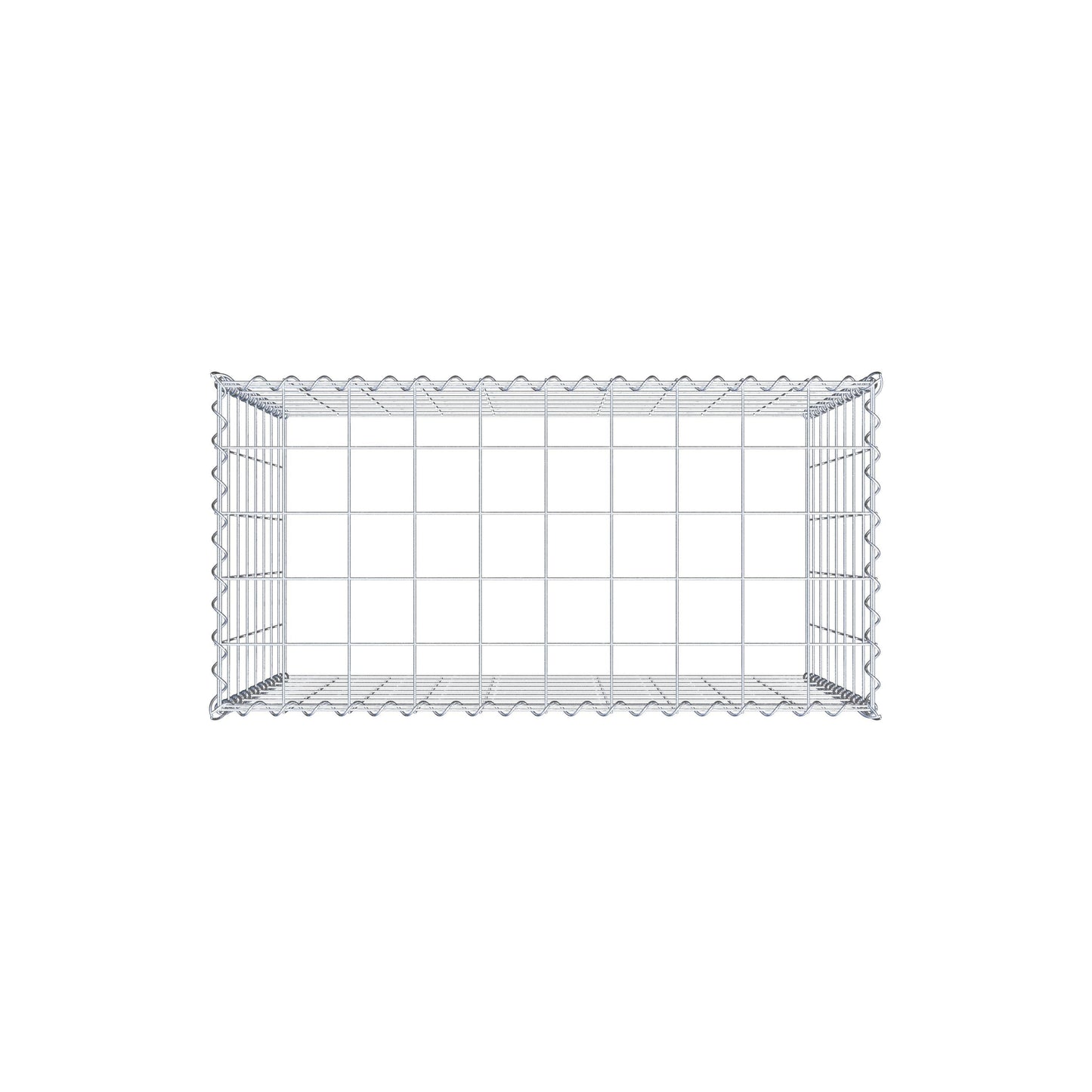 Anbaugabione Typ 3 100 cm x 80 cm x 50 cm (L x H x T), Maschenweite 10 cm x 10 cm, Spirale