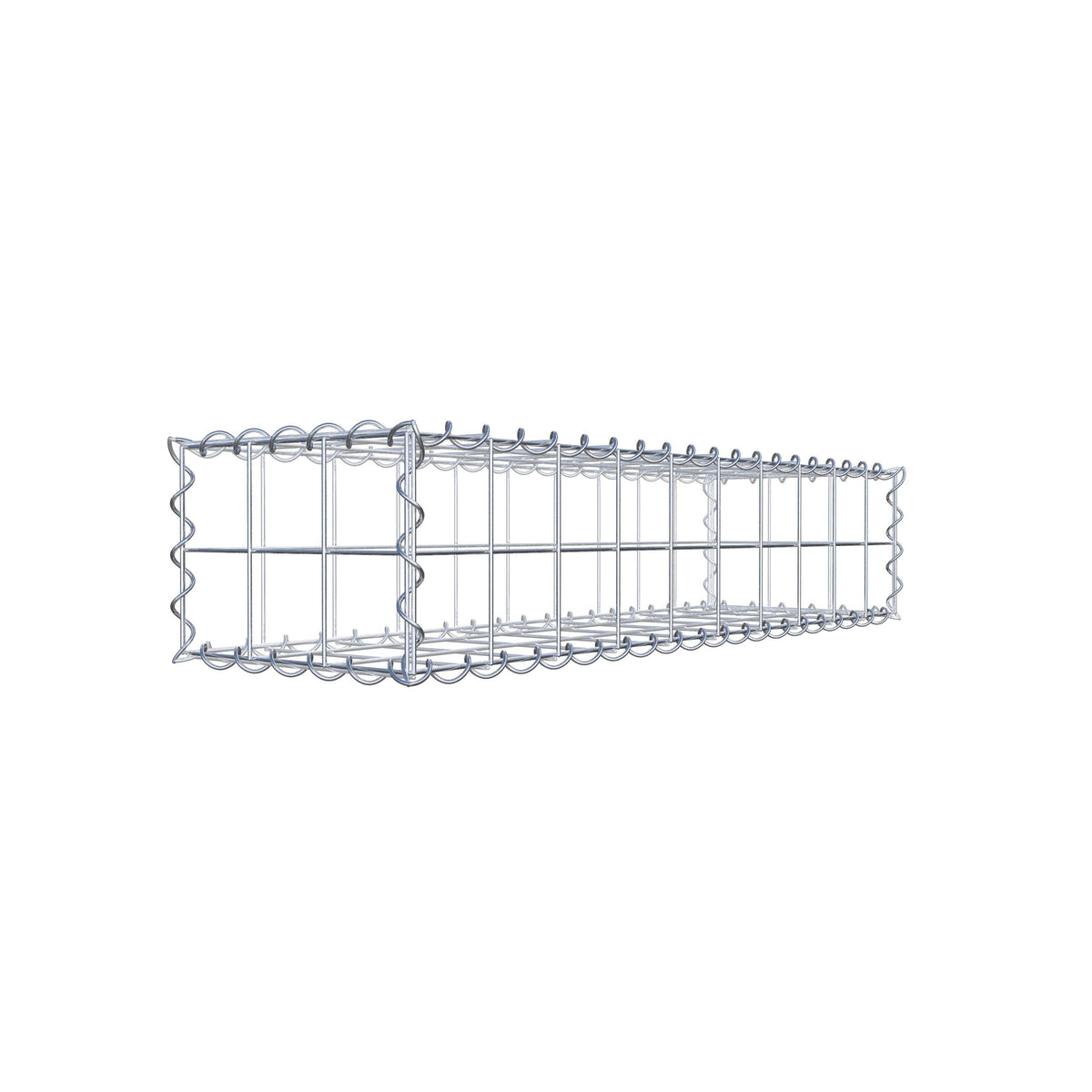 Gabione 100 cm x 20 cm x 30 cm (L x H x T), Maschenweite 10 cm x 10 cm, Spirale