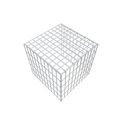 Opbouw schanskorf type 4 50 cm x 50 cm x 50 cm (L x H x D), maaswijdte 5 cm x 10 cm, C-ring