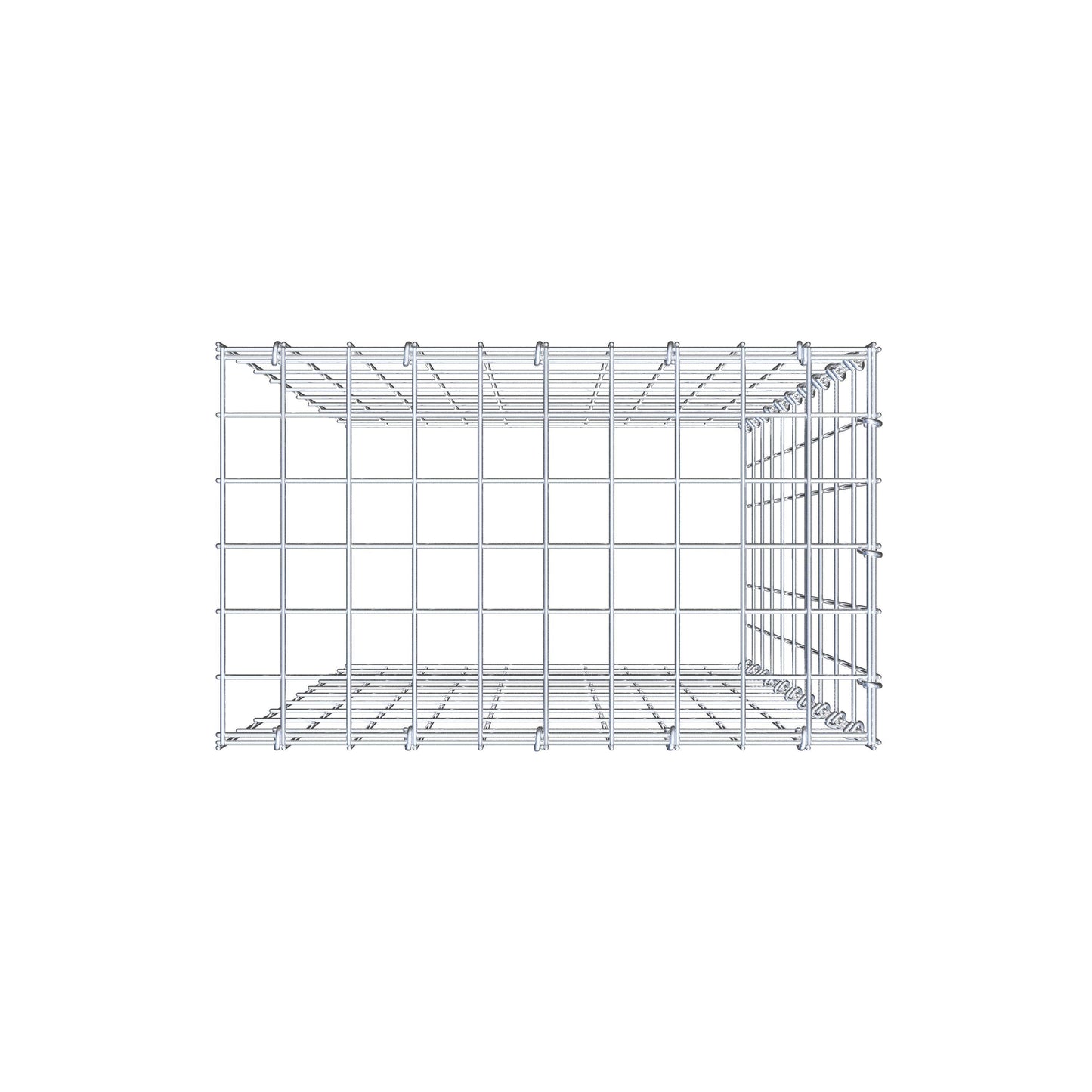 Fourche rapportée type 4 100 cm x 50 cm x 30 cm (L x H x P), mailles 5 cm x 10 cm, anneau C