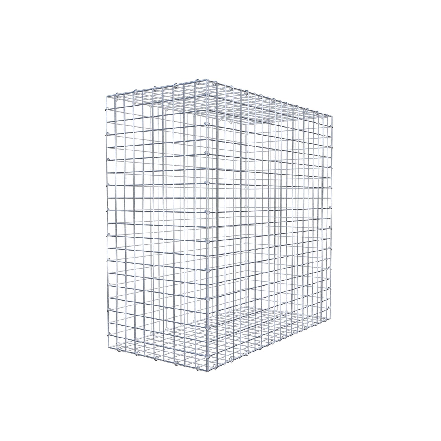 Gabbione 100 cm x 100 cm x 50 cm (L x H x P), maglia 5 cm x 5 cm, anello a C
