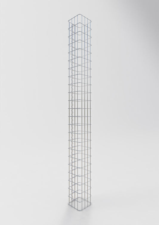Gabionensäule eckig 22 cm x 22 cm, 230 cm Höhe, MW 5 cm x 10 cm