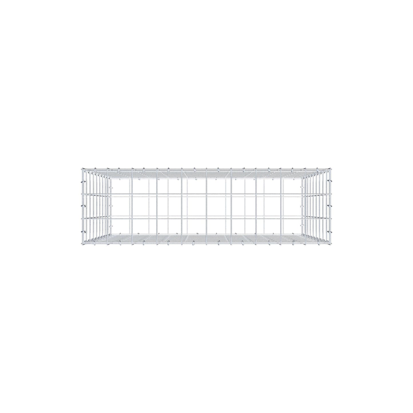 Gabbione 100 cm x 90 cm x 30 cm (L x H x P), maglia 10 cm x 10 cm, anello a C