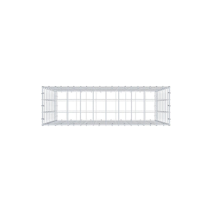 Gabbione 100 cm x 90 cm x 30 cm (L x H x P), maglia 10 cm x 10 cm, anello a C