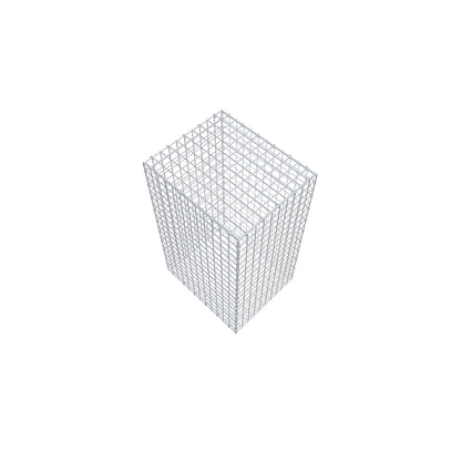 Gabbione 100 cm x 60 cm x 50 cm (L x H x P), maglia 5 cm x 5 cm, anello a C