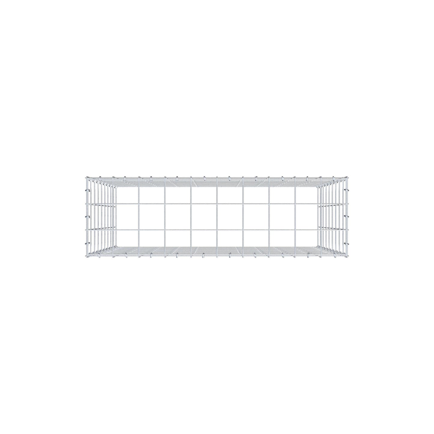 Gabbione aggiuntivo di tipo 3 100 cm x 90 cm x 30 cm (L x H x P), maglia 10 cm x 10 cm, anello a C
