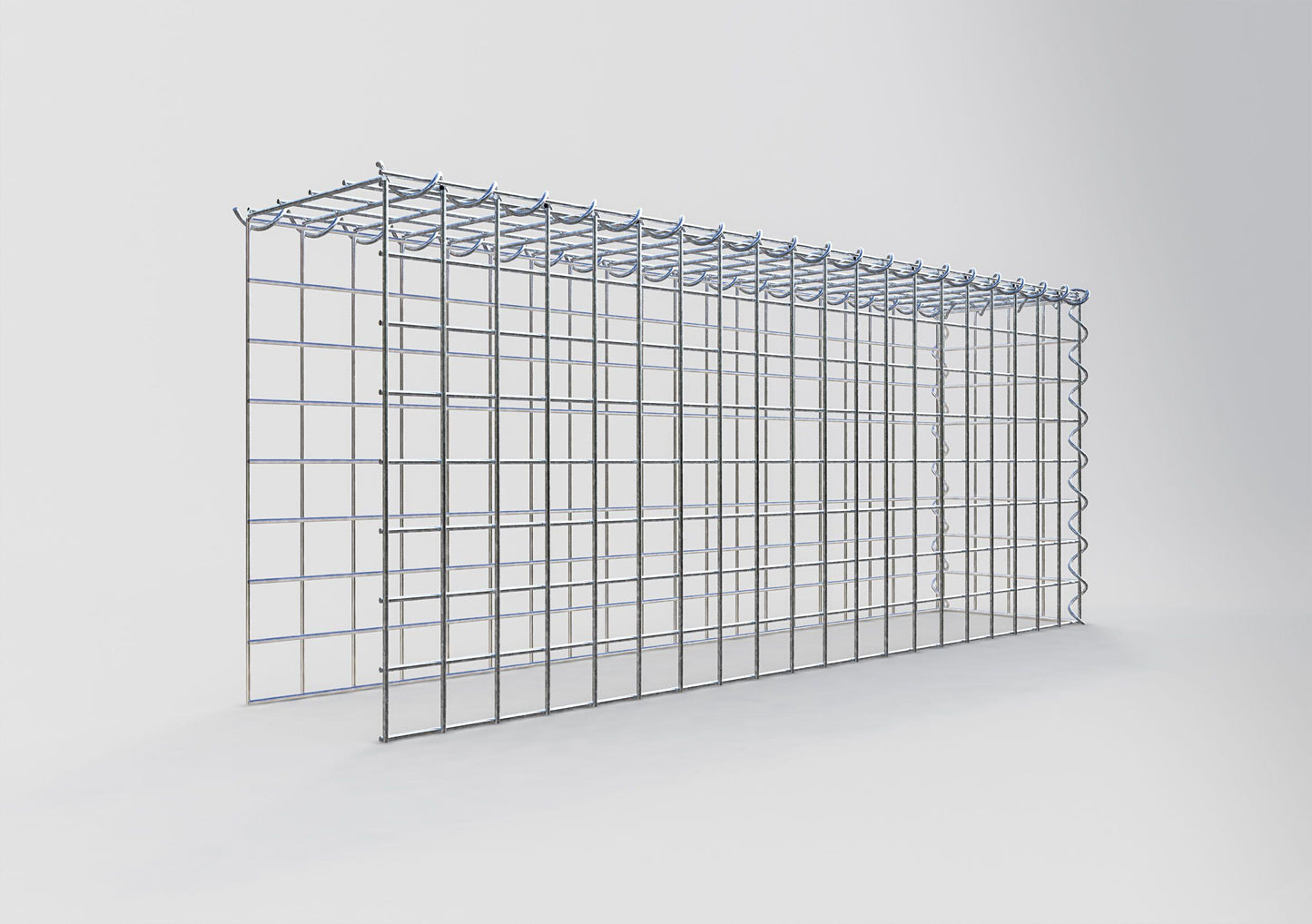 Gavión complementario tipo 4 100 cm x 40 cm x 20 cm (L x A x P), malla 5 cm x 5 cm, espiral