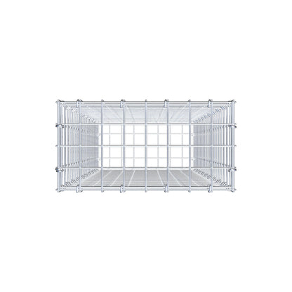 Gabbione 100 cm x 40 cm x 20 cm (L x H x P), maglia 5 cm x 5 cm, anello a C