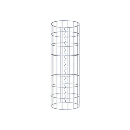 Columna de gaviones redonda 27 cm de diámetro, 80 cm de altura, malla 5 cm x 10 cm