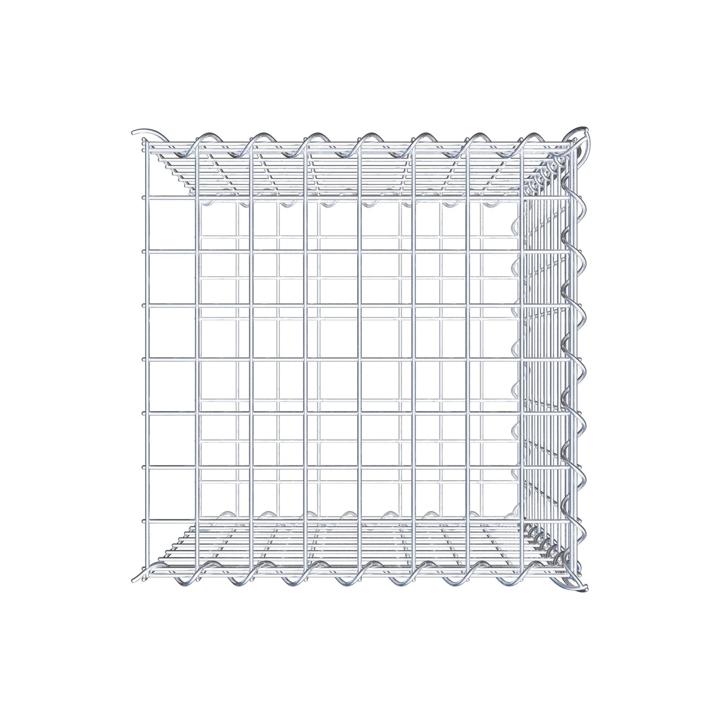 Add-on schanskorf type 2 40 cm x 40 cm x 40 cm (L x H x D), maaswijdte 5 cm x 5 cm, spiraalvormig