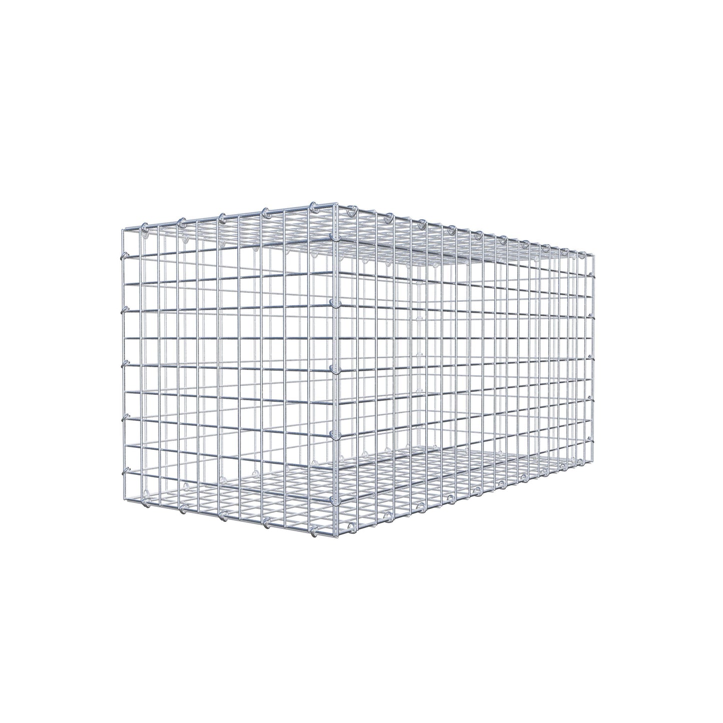 Gabbione 100 cm x 50 cm x 50 cm (L x H x P), maglia 5 cm x 5 cm, anello a C