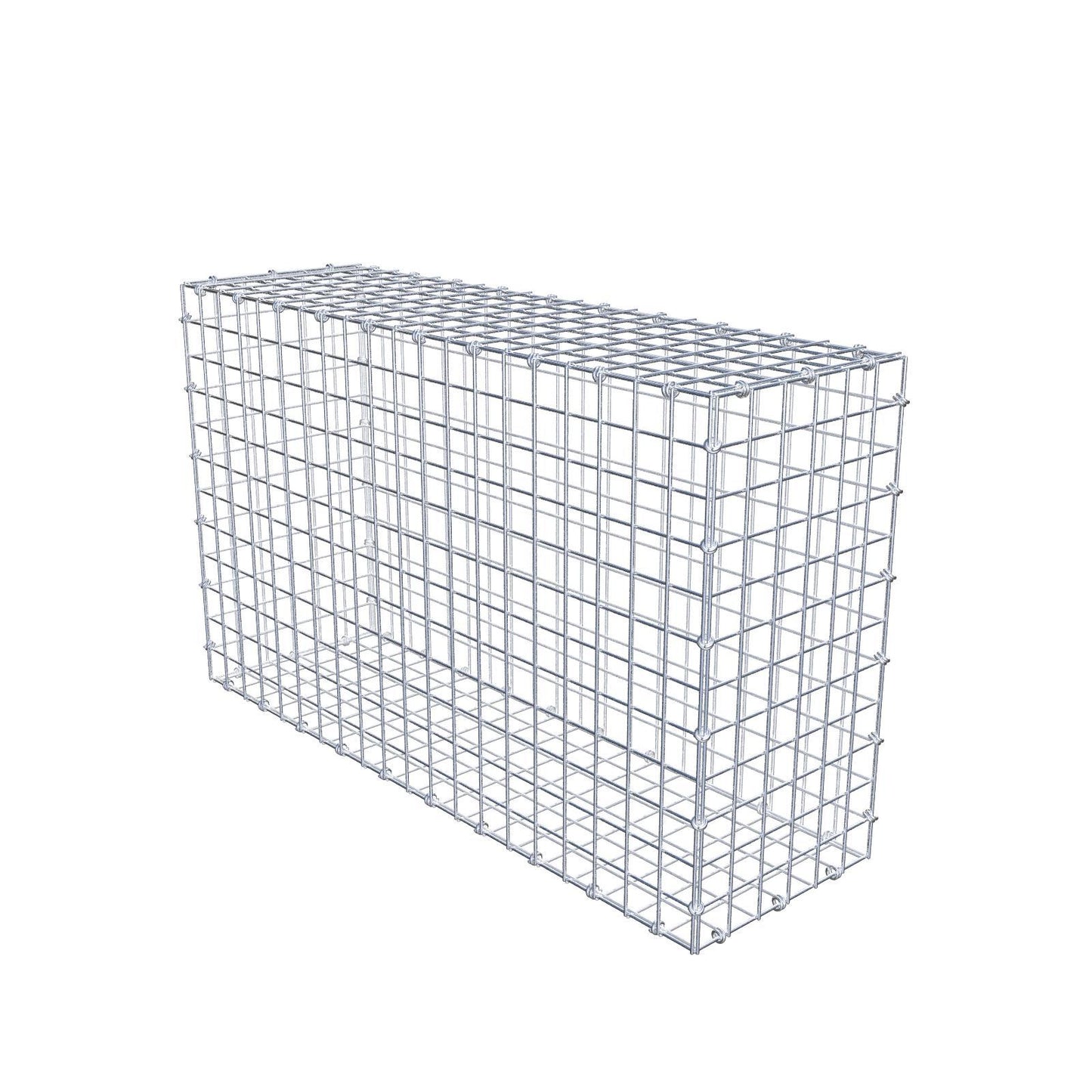 Gabbione 100 cm x 60 cm x 30 cm (L x H x P), maglia 5 x 5 cm, anello a spirale