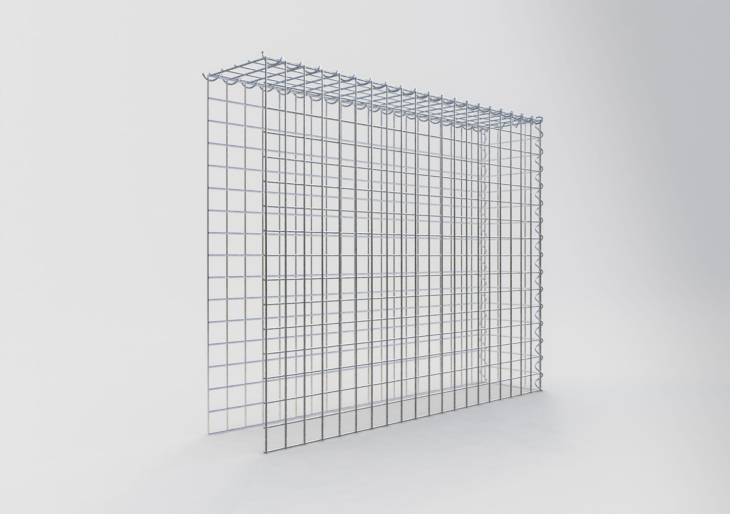 Grown-on gabion type 4 100 cm x 80 cm x 20 cm (L x H x D), mesh size 5 cm x 5 cm, spiral